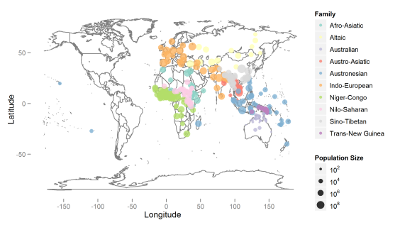 Example of using ggplot2 combined with the maps package.